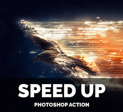 极品PS动作－炫光闪离(含高清视频教程)：Speed UP Photoshop Action